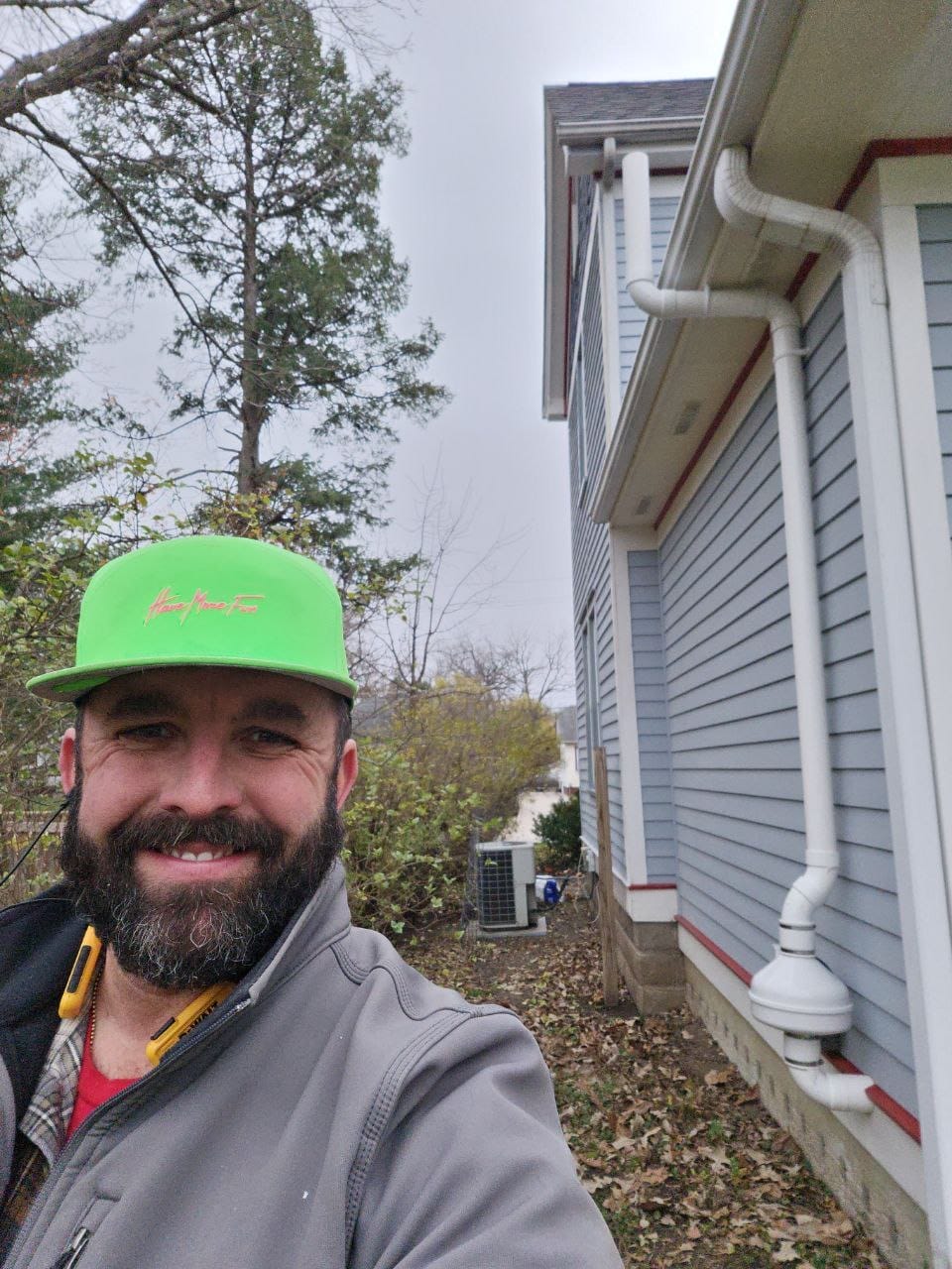 Our radon mitigation Roy doing a Radon mitigation system repair
